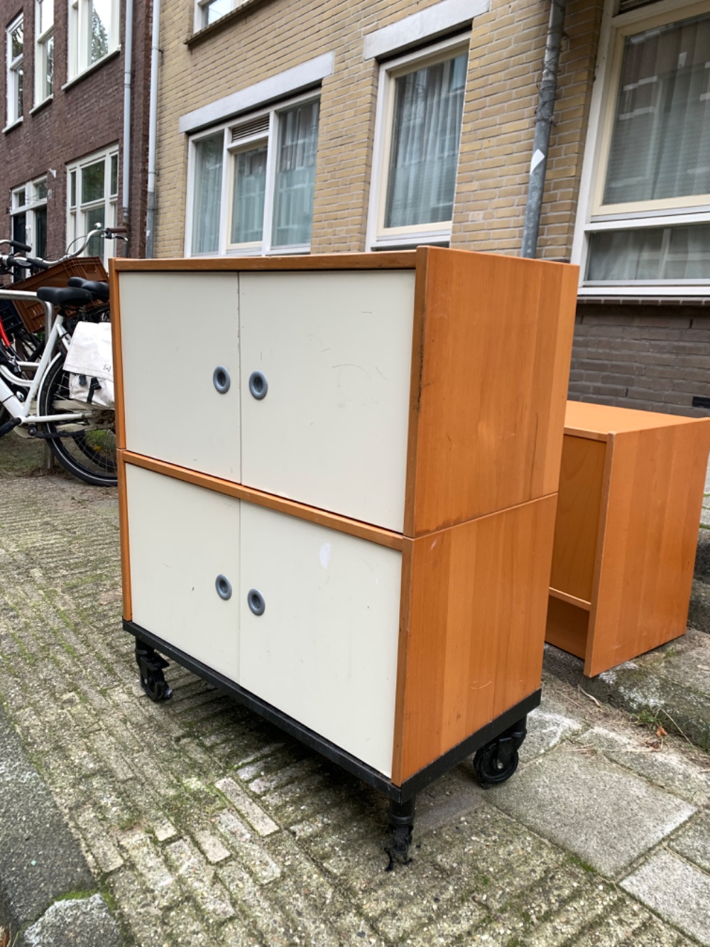 A cupboard on wheels