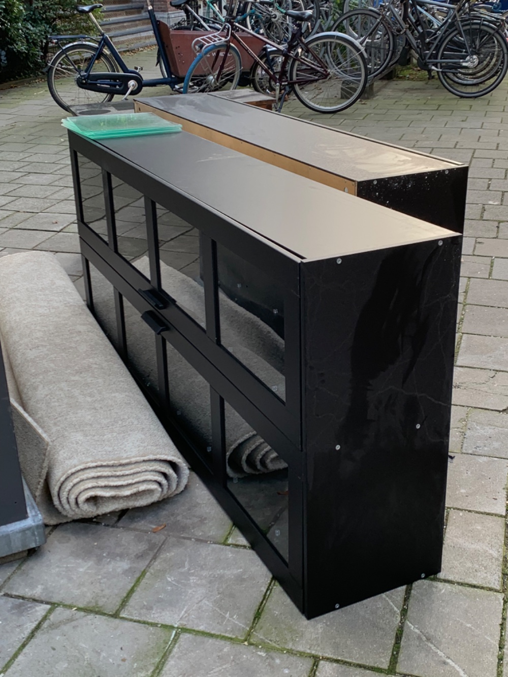 Two black cupboards with glass doors
And a dresser? photo 2