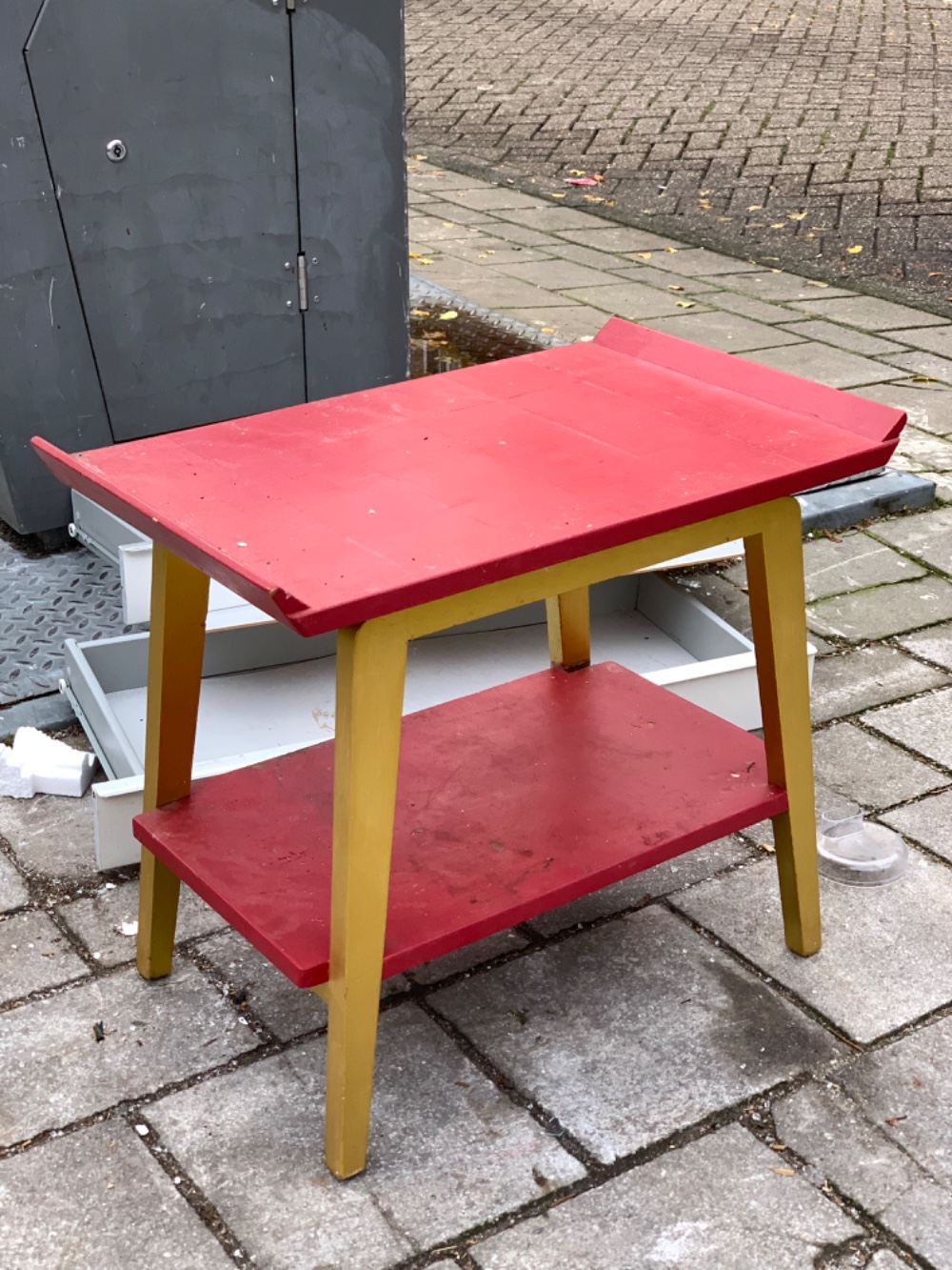 Coffee table. Would be a lot better if strip off the paint