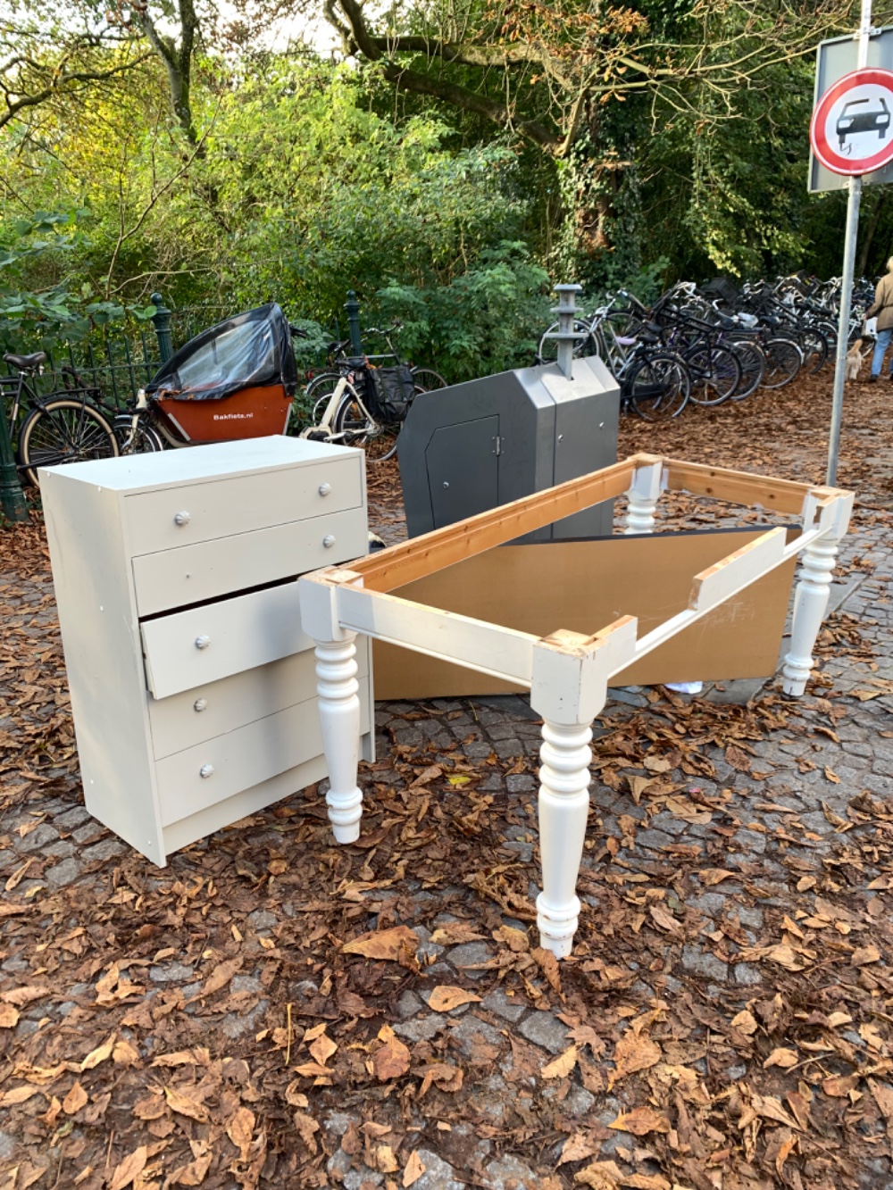 Huge table base and a dresser