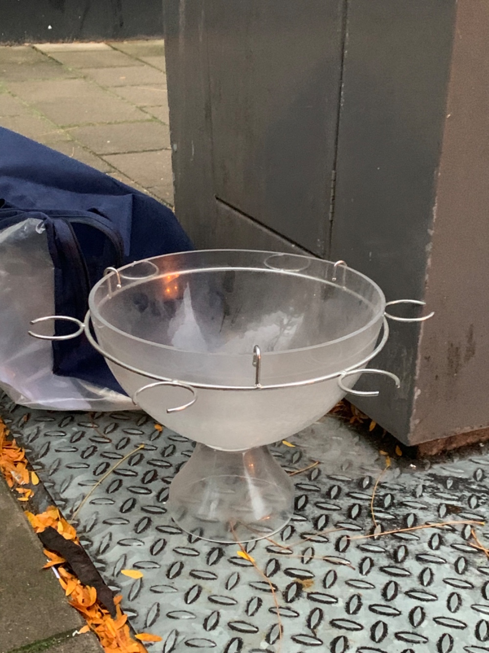 A glass bowl of some kind