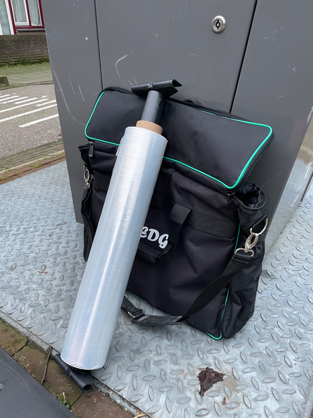 Inpakfolie rol en tas voor fotolampen