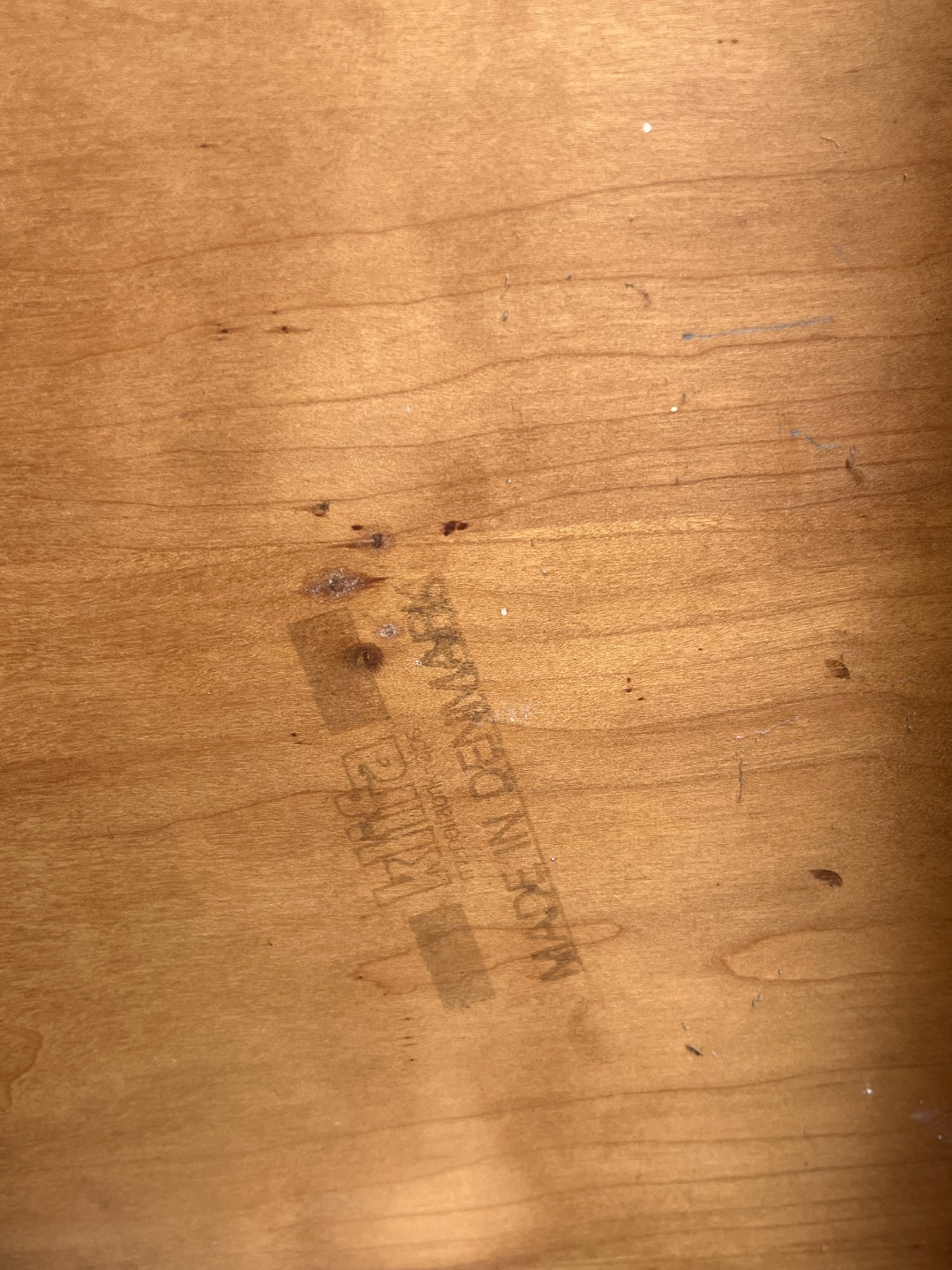 Danish dining table, looks really good. The table legs have wheels. photo 2