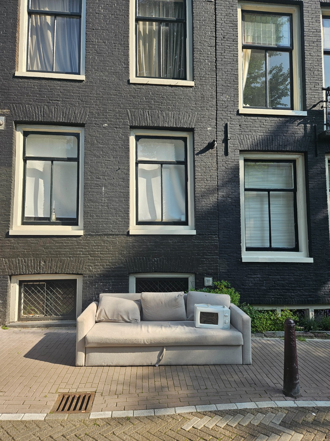 Sofa and microwave