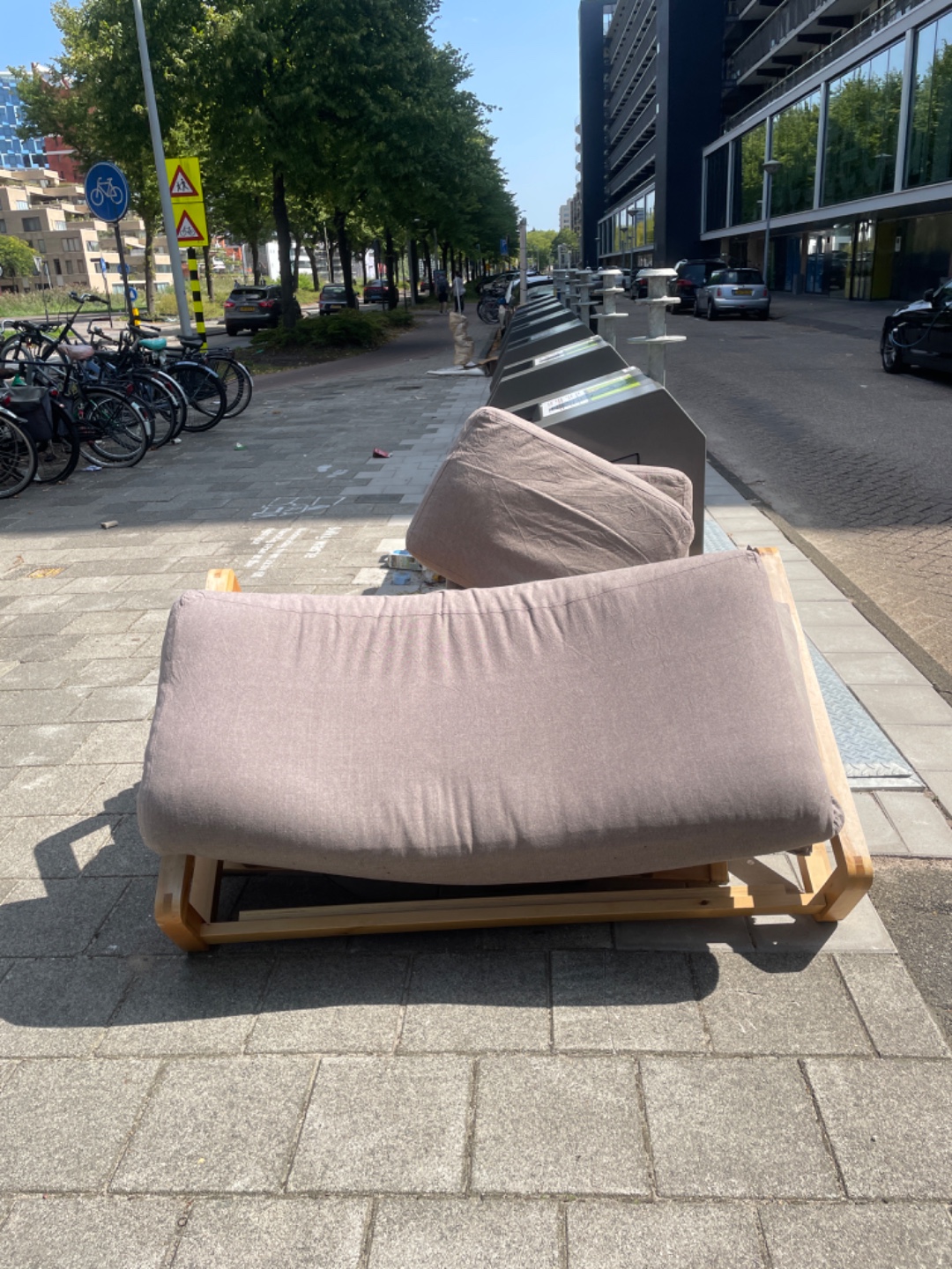 Futon sofa bed.