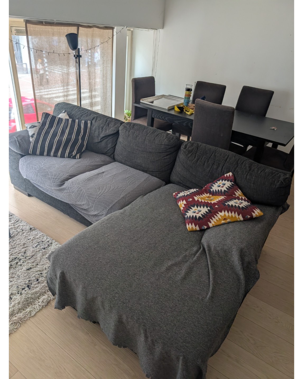 Free corner couch and tv cabinet available for pick up photo 2