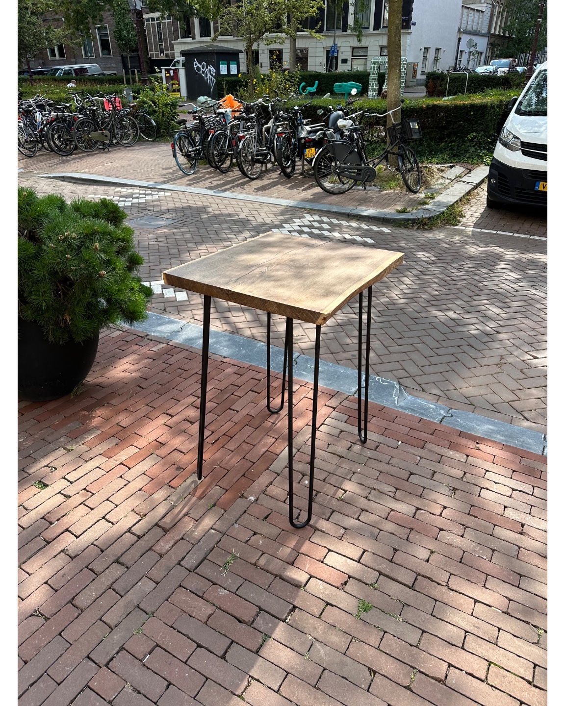 High wooden table