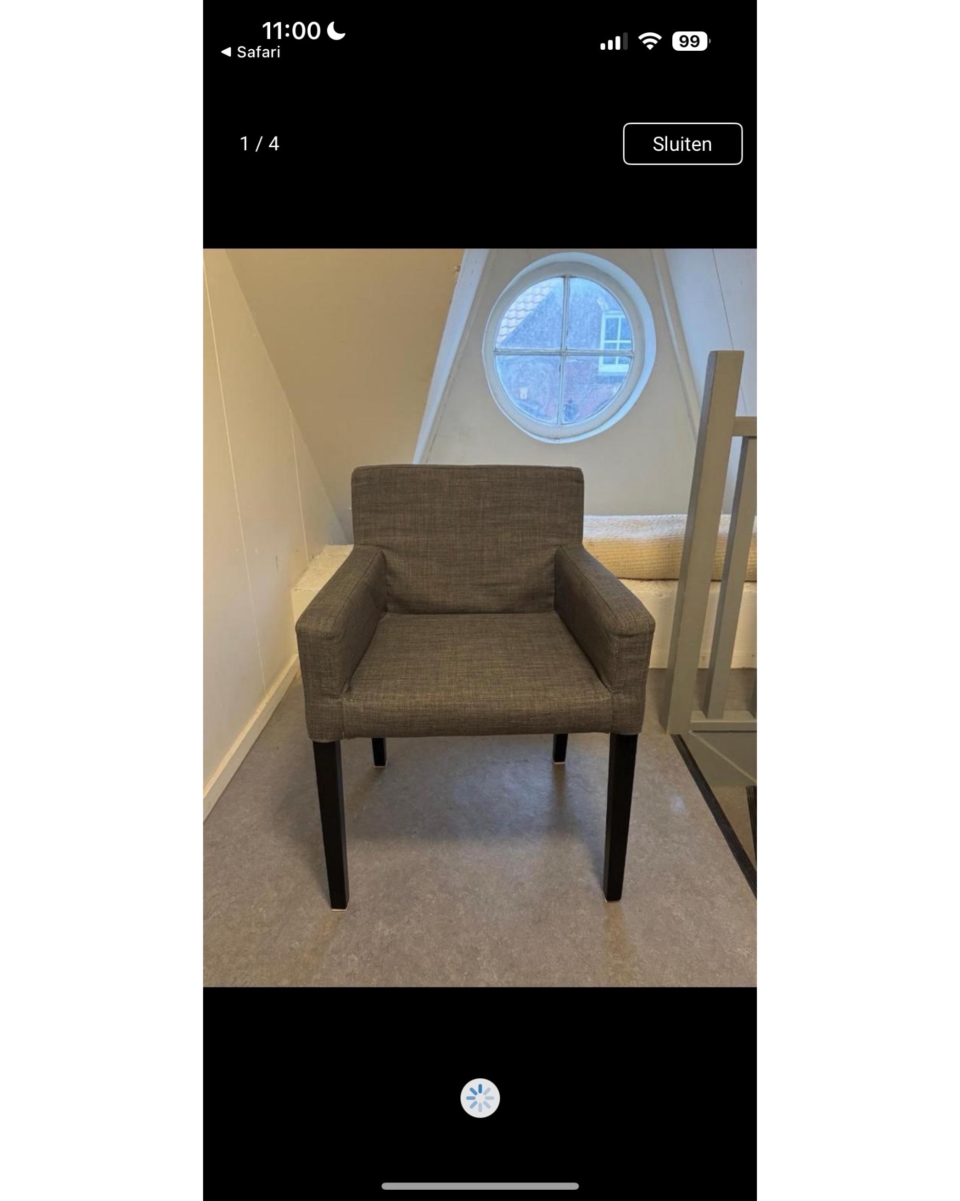 4x IKEA eetkamerstoelen (grijs) photo 2