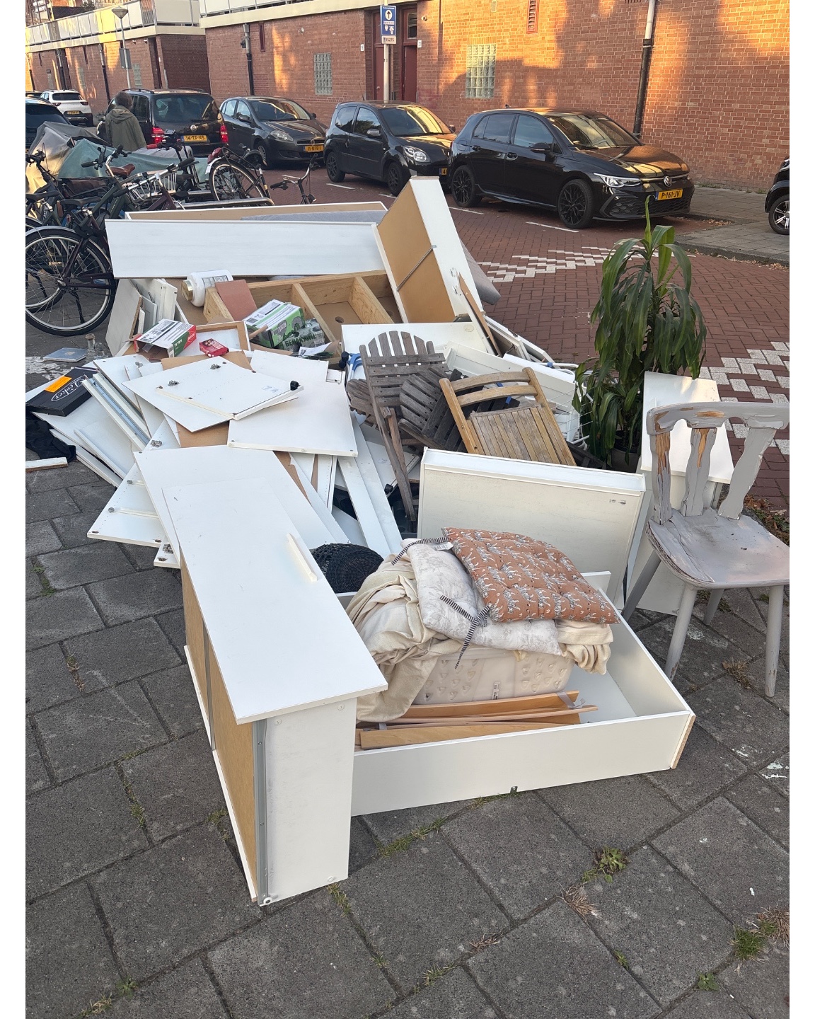 Stoeltjes, lade kast, plant, droogrek