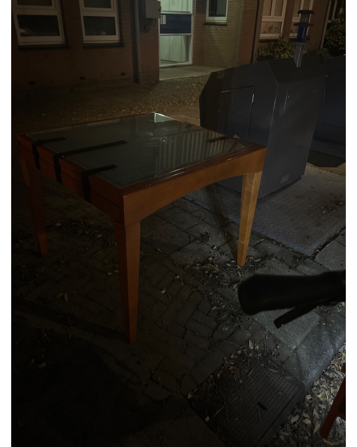 Glazen tafel met uitschuifbare zijkant photo 2