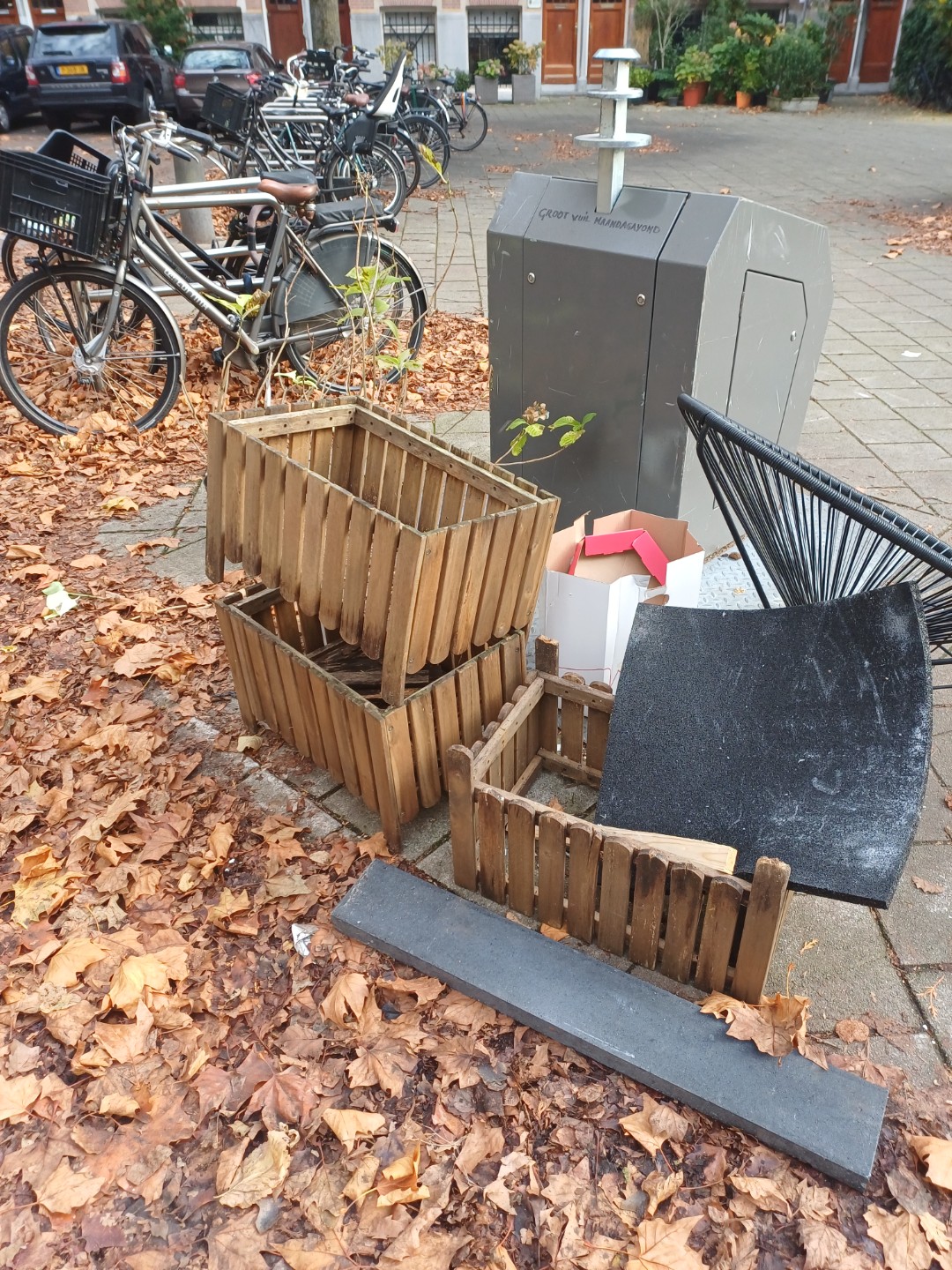 2 Hortensias (need some love) and 3 wooden plant boxes (1 broken) photo 2