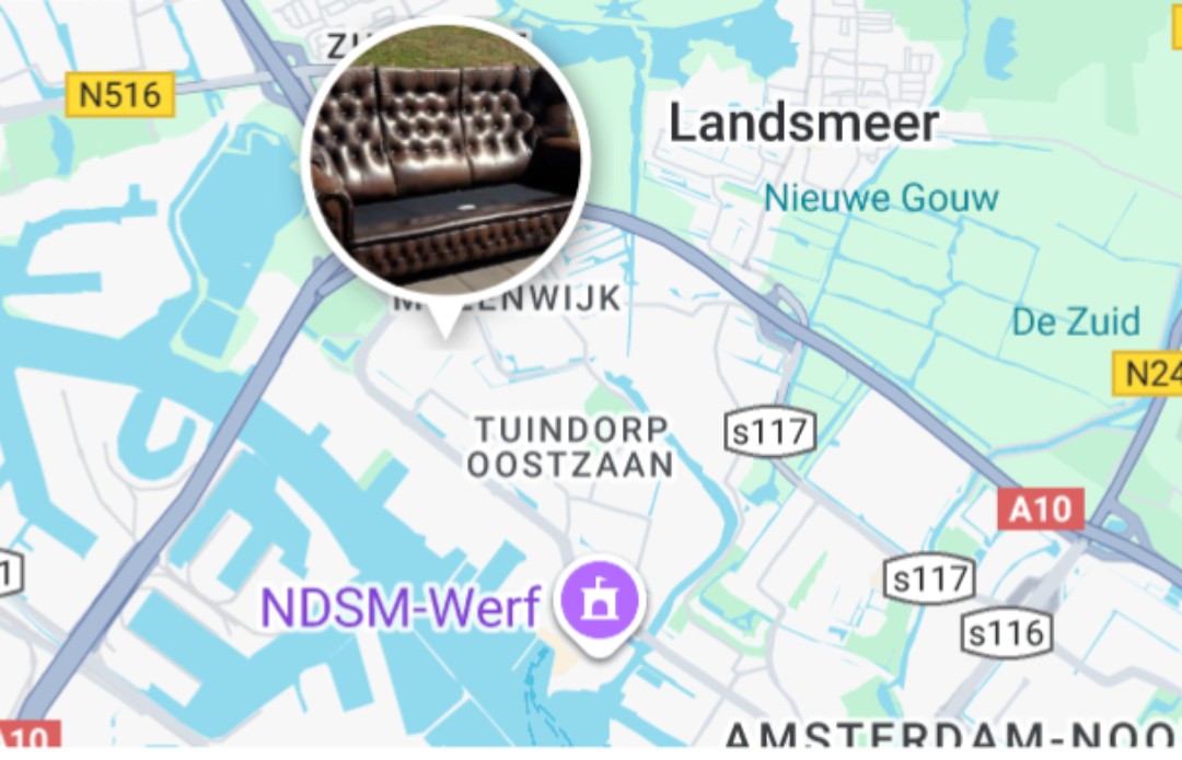 Gespot bij het grofvuil: Chesterfield (achtige) bank helaas zonder kussen. Helaas kunnen we 'm niet meenemen. Wie vindt dit een leuk project? 🙂 Lokatie: ter hoogte van Dierenriem 25 in Amsterdam Noord. photo 3