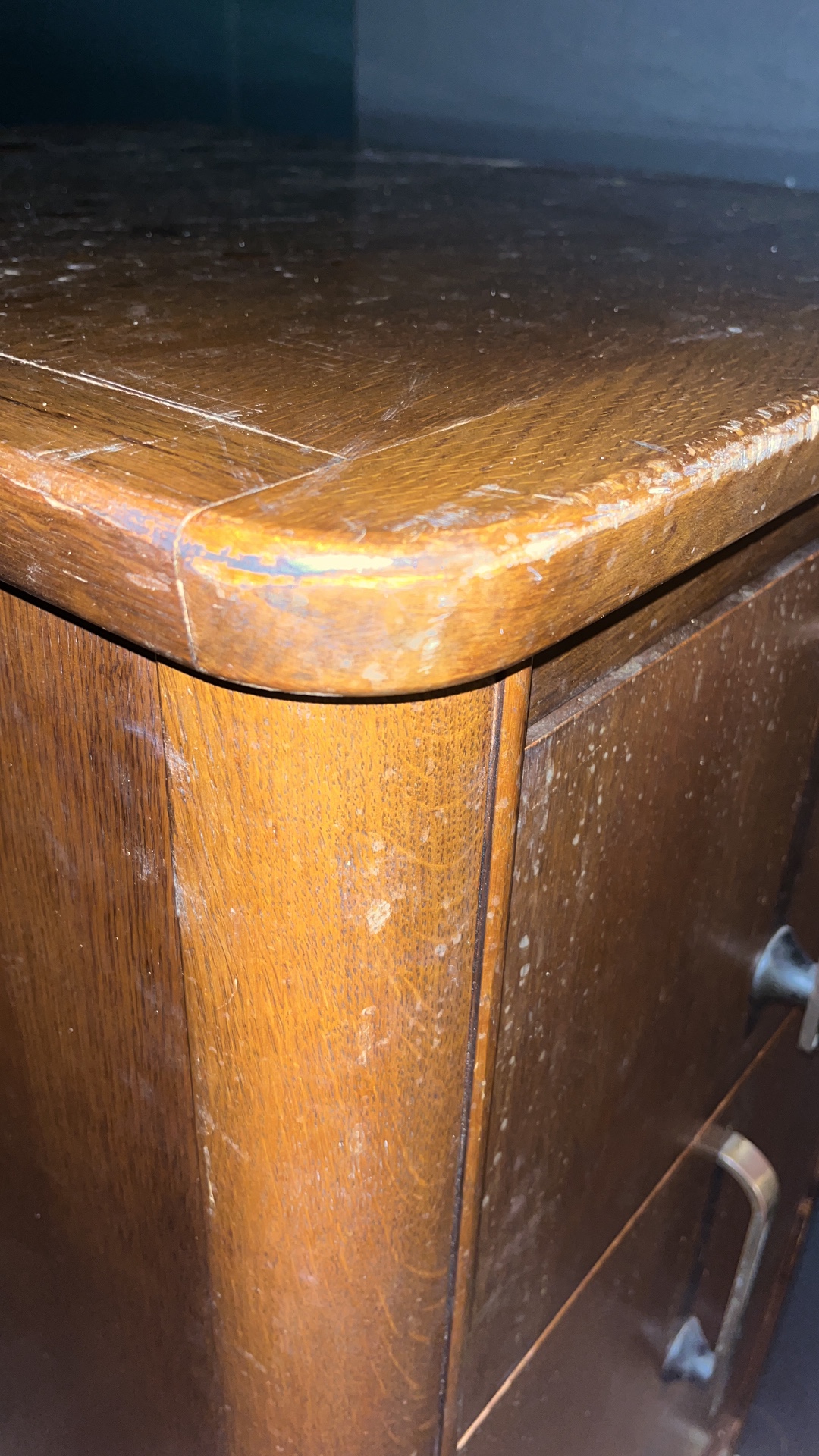 Beautiful 50s vintage cabinet. I saw it on the street, still good state. Googled it and found measurements: 73 cm deep and 143 hight. photo 3