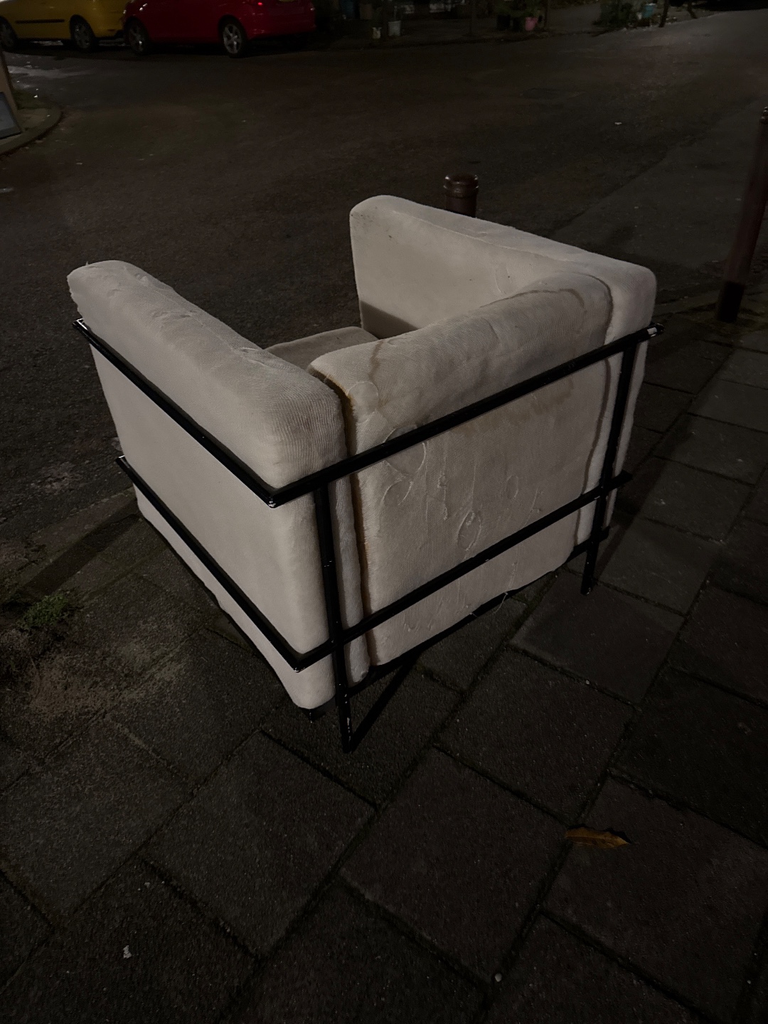 Interesting chair, pillows in questionable state photo 2