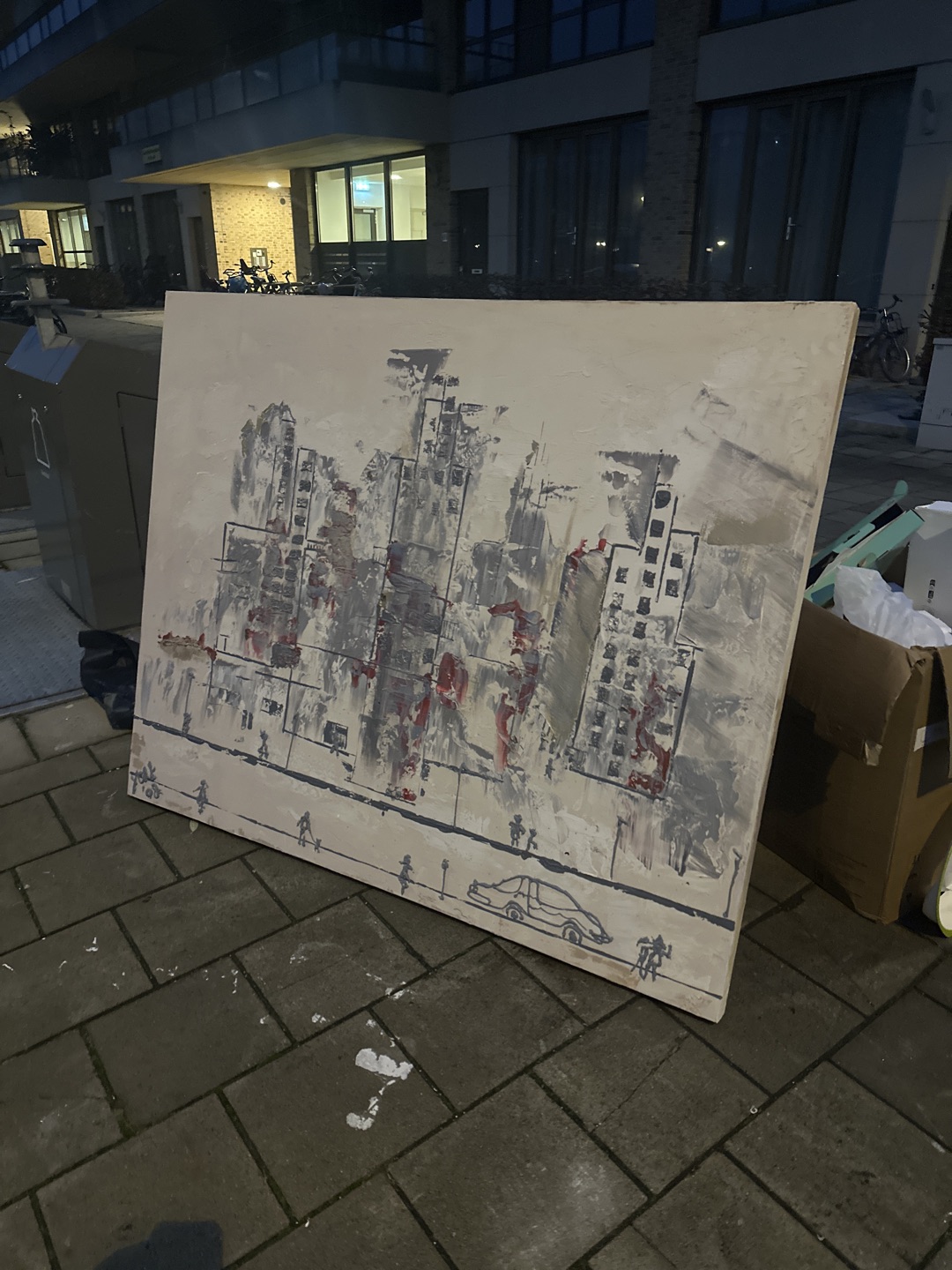 Giant painting ( my dog not included - Anatolian shepperd mix for size indication )