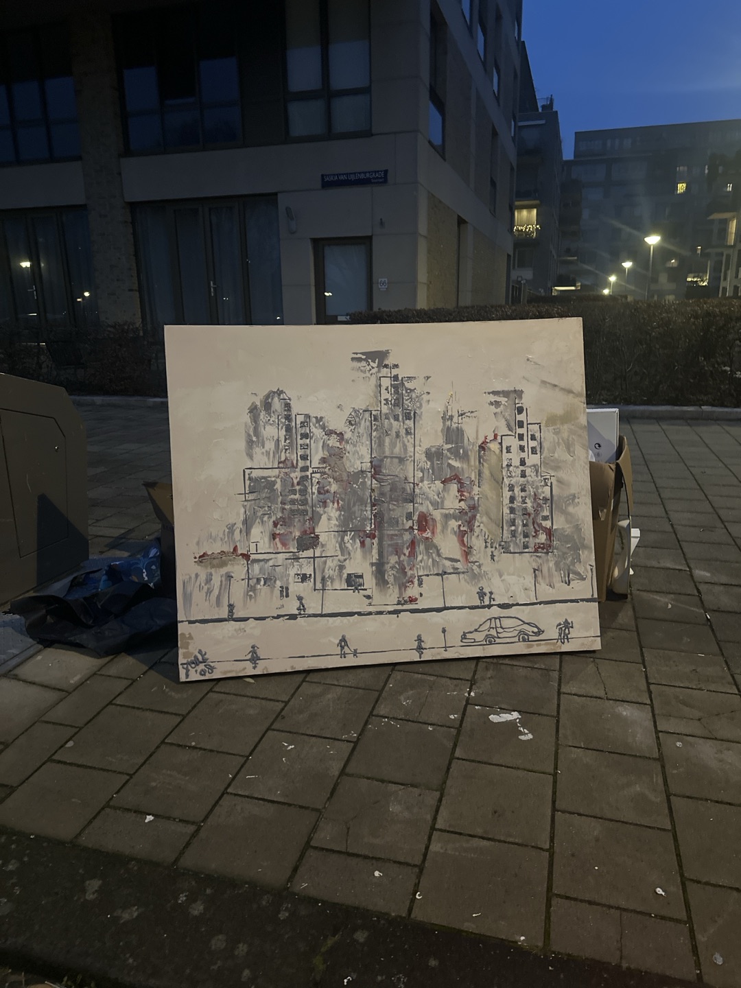 Giant painting ( my dog not included - Anatolian shepperd mix for size indication ) photo 2