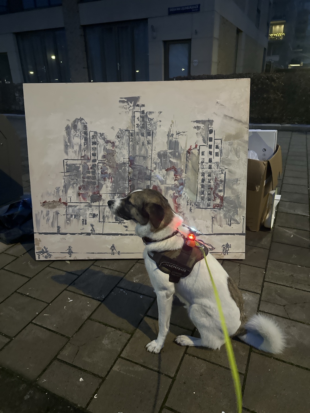 Giant painting ( my dog not included - Anatolian shepperd mix for size indication ) photo 3