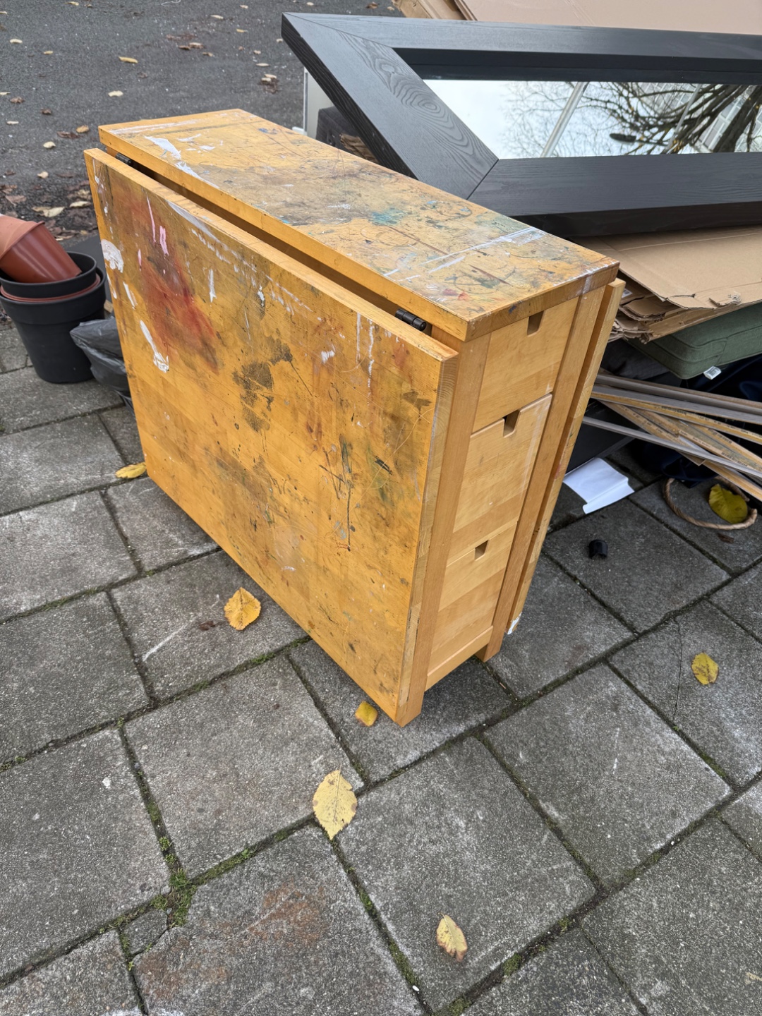 X10 black wooden chairs 
X1 sofa 
X1 big mirror 
X1 extendable table with draws photo 2