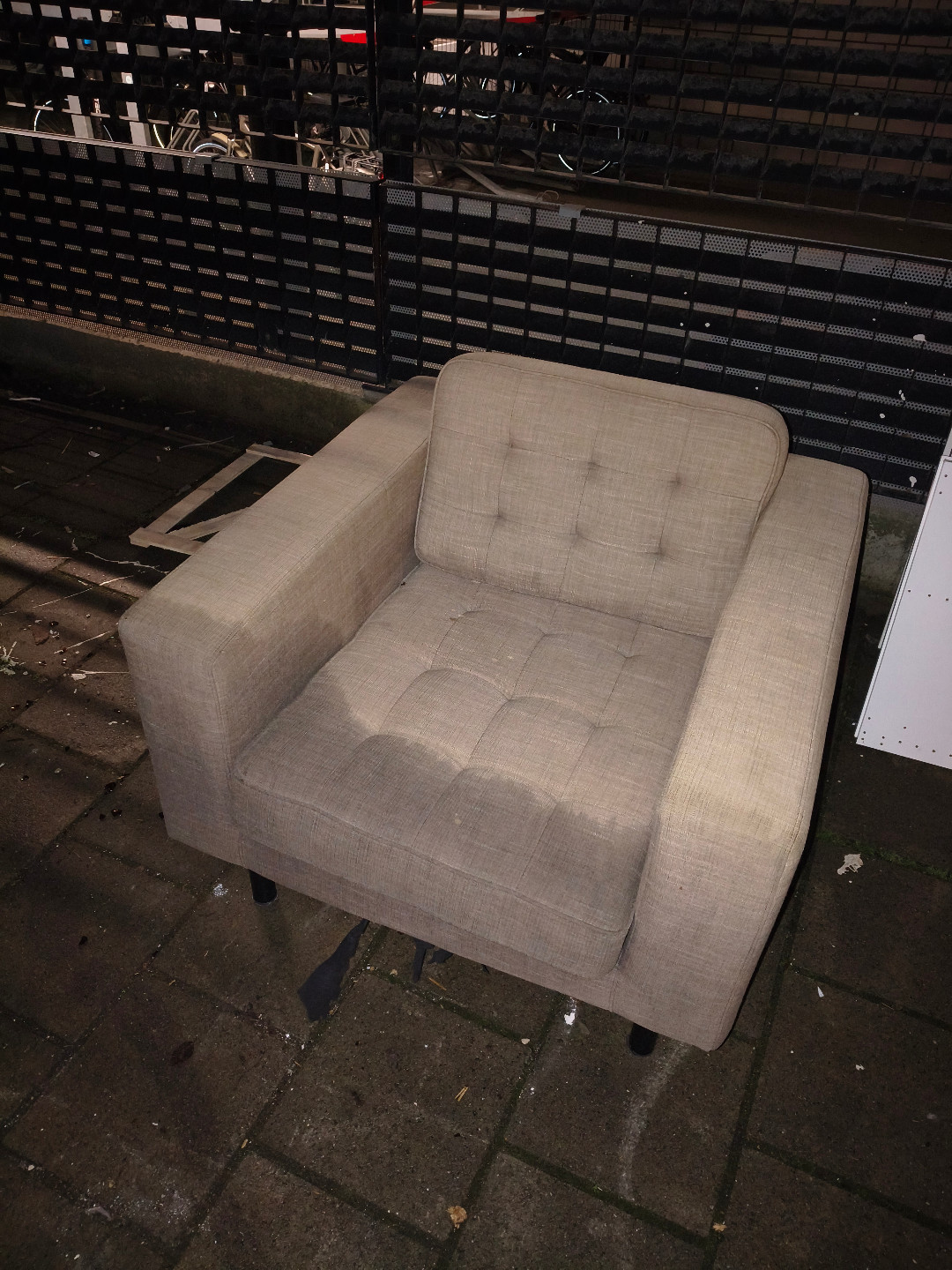 Nice armchair. Got rained a bit.