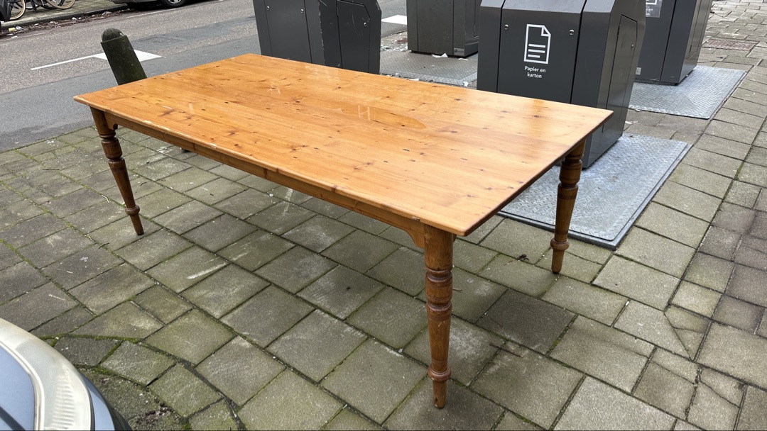 Large wooden table, pretty good shape photo 3