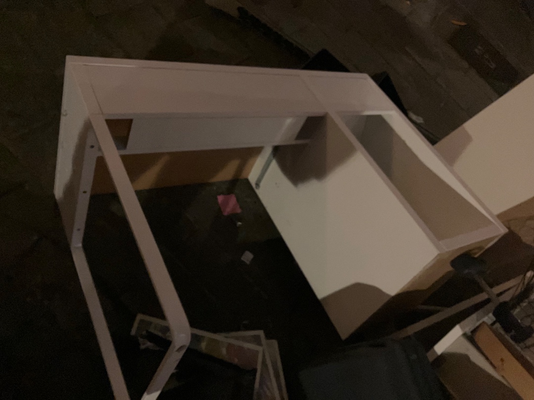 IKEA kallax cabinet and desk and small table with wired frame (or basket with serving tray) photo 3