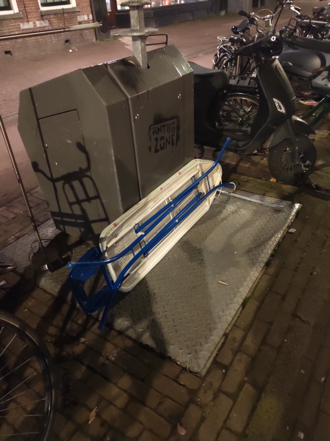 Looks like perfectly fine ironing board, some stains on the cloth