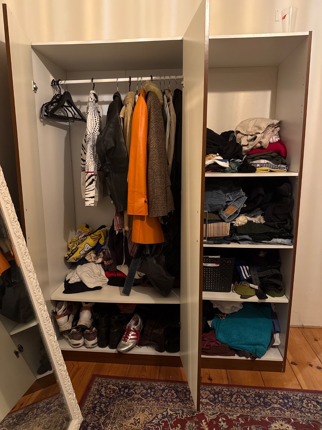 Complete vintage IKEA wardrobe (already disassembled). Rail is broken on the left but easily fixable. Pickup tonight or tomorrow before 12.00 photo 3