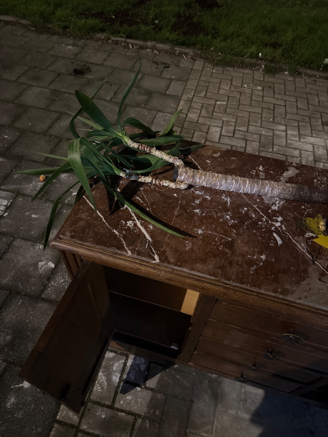 Gorgeous cabinet with marble top photo 2