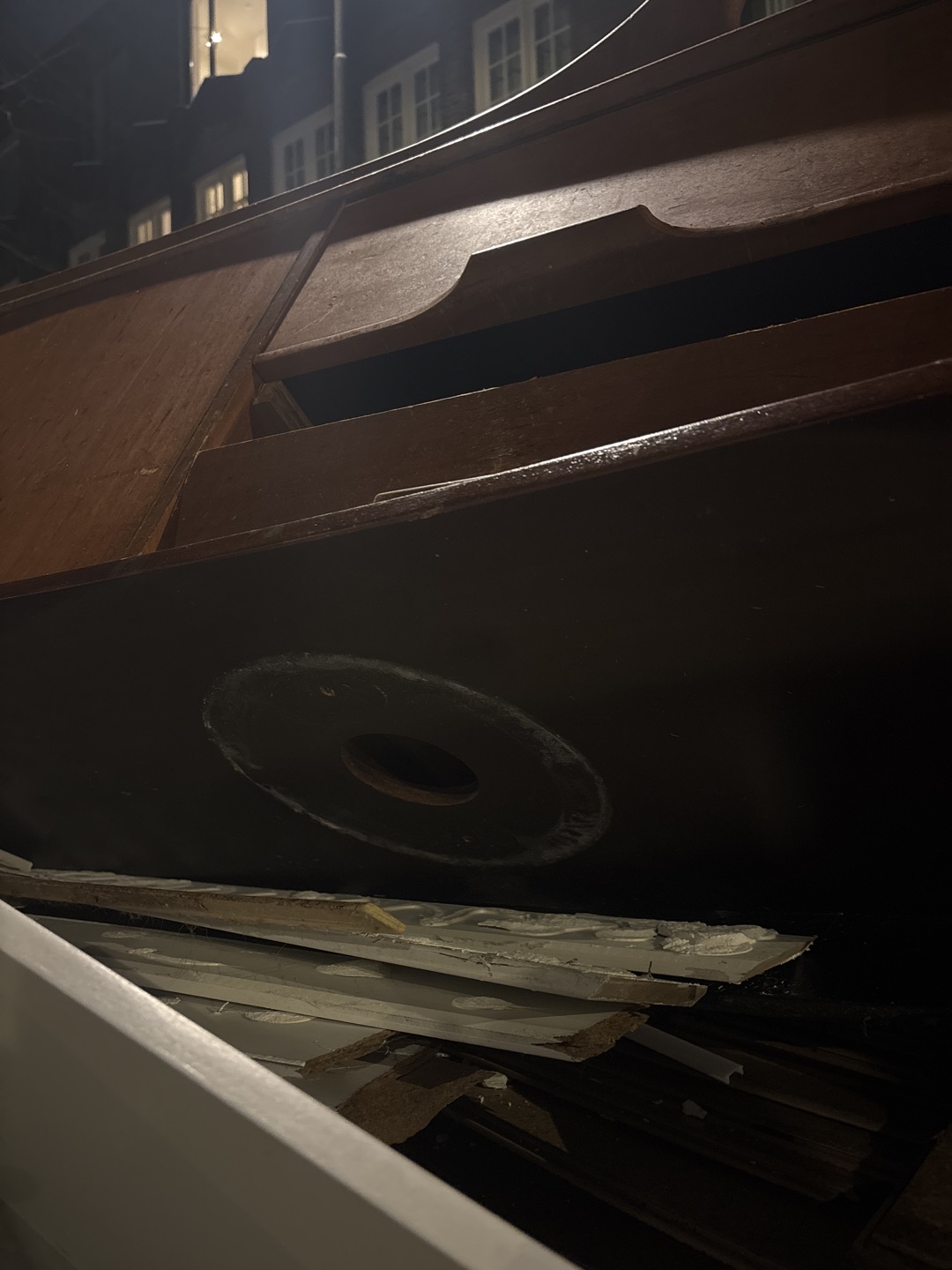 Vintage sideboard with some work. Heavy.