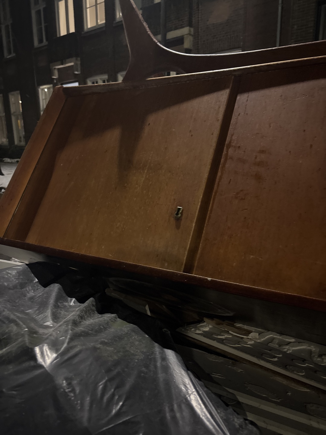 Vintage sideboard with some work. Heavy.