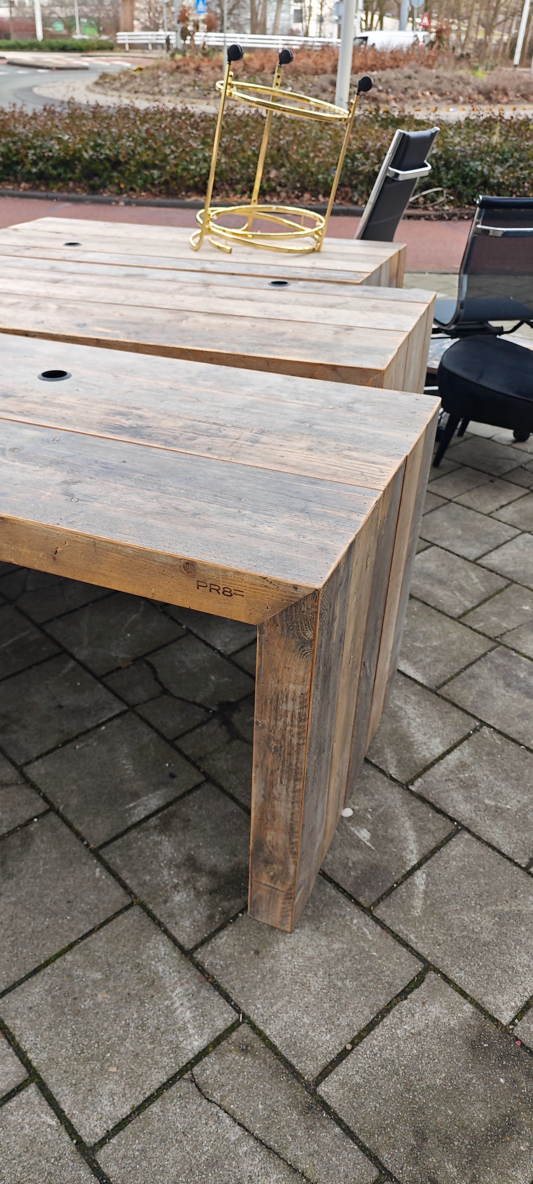 3 big office tables and some chairs photo 2