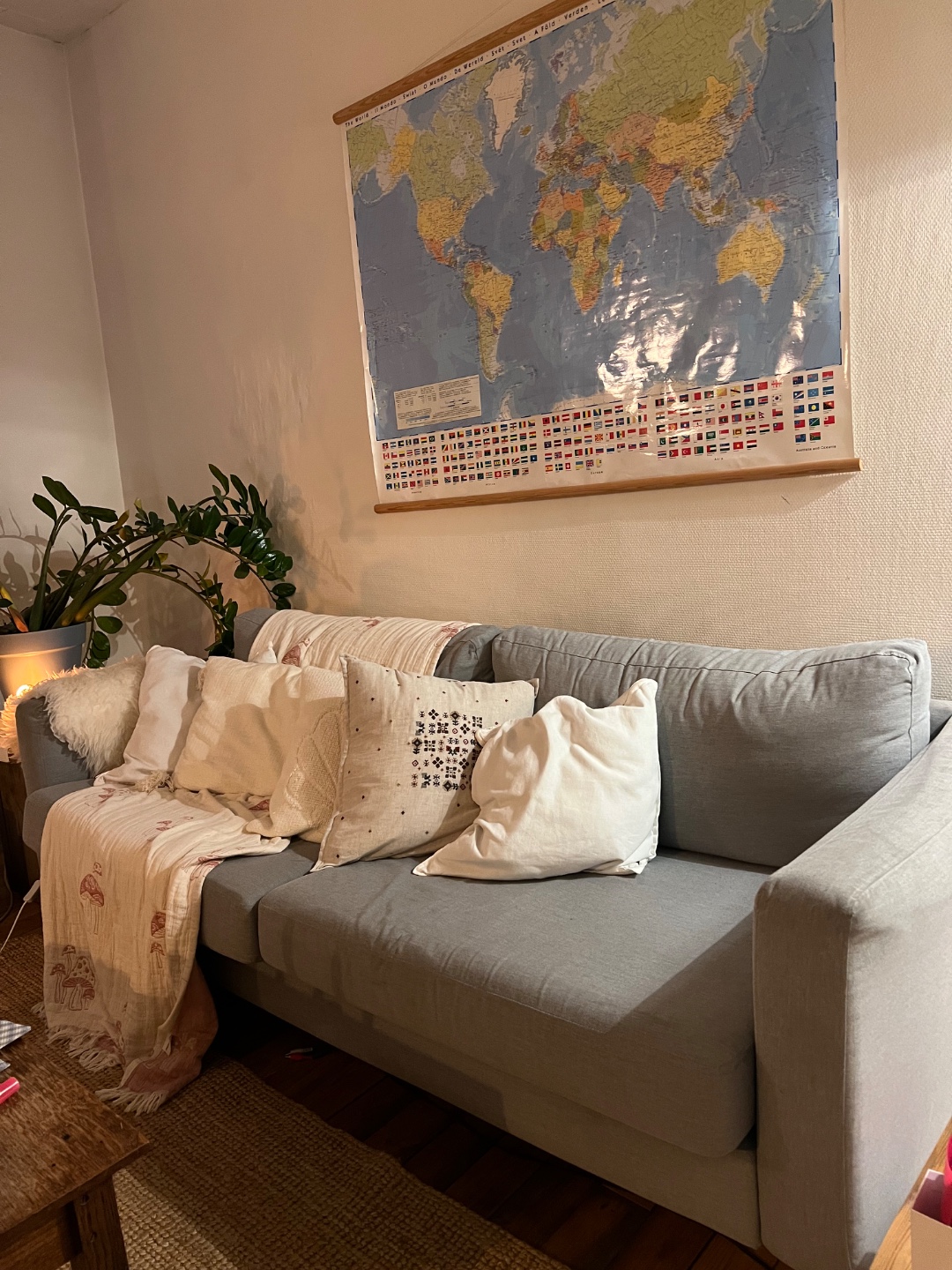 IKEA 3 person couch. Used but in good condition except for the side (spots). Can be picked up at Marco Polostraat (DM) photo 1