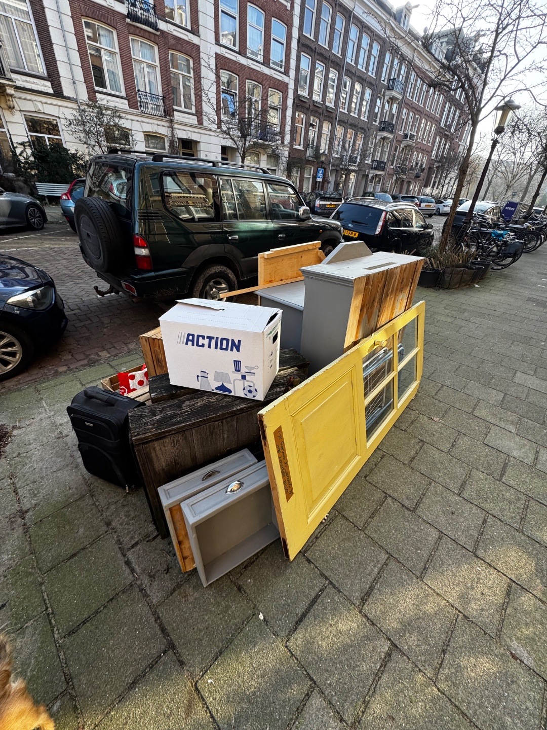 Wooden boxes as shelf’s, door, laundry rack, cupboard. photo 2