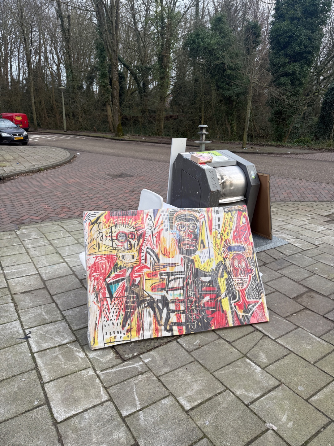 Large poster/painting wrapped in plastic photo 1