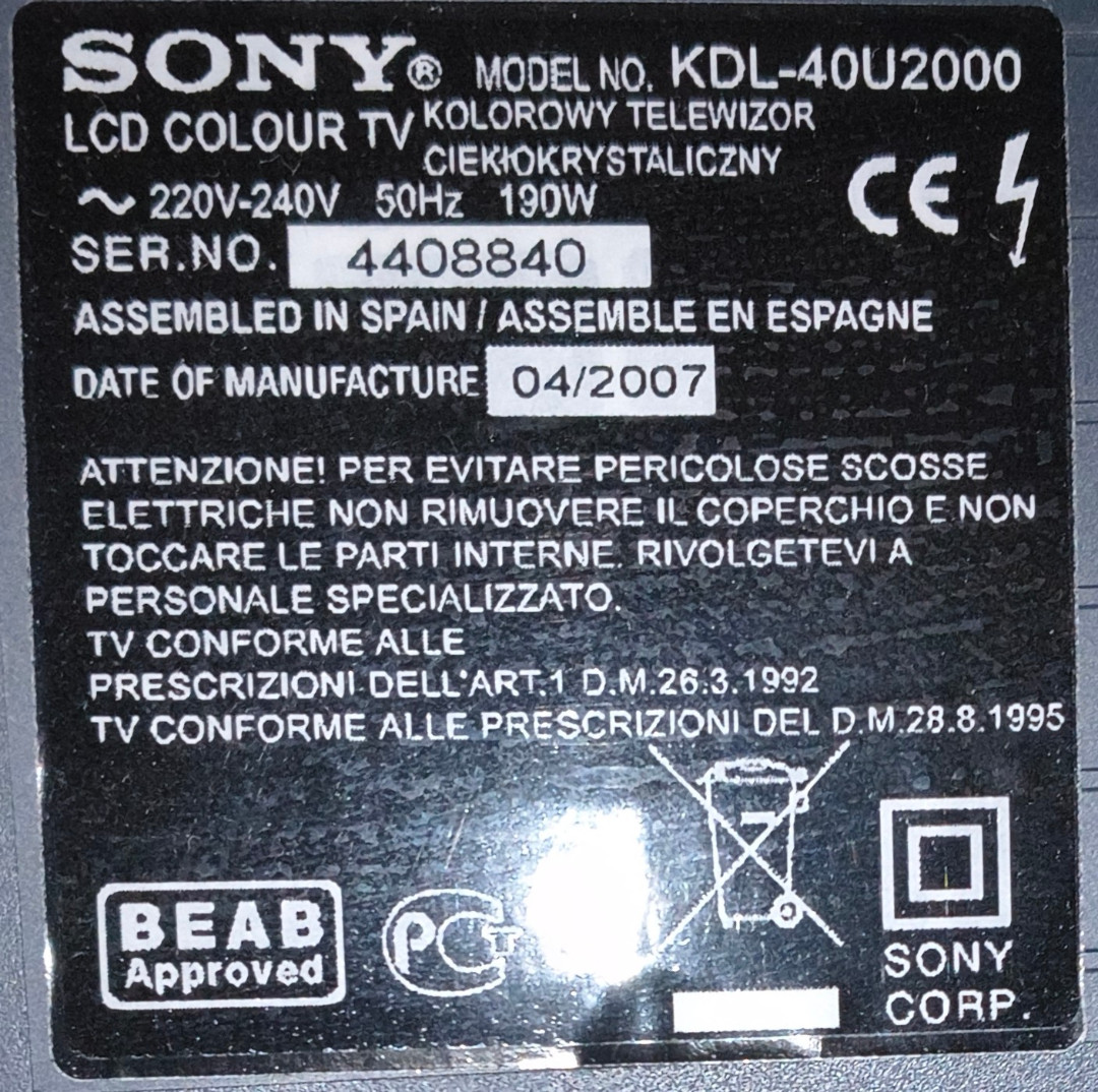 Sony Bravia KDL-40U2000 (40")
Canon Pixma MG4250 - printer/scanner photo 2