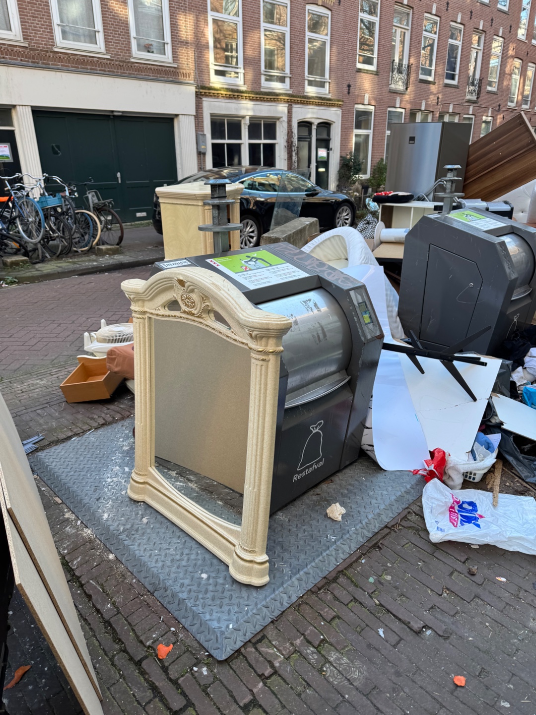 mirror and small bookshelf photo 1