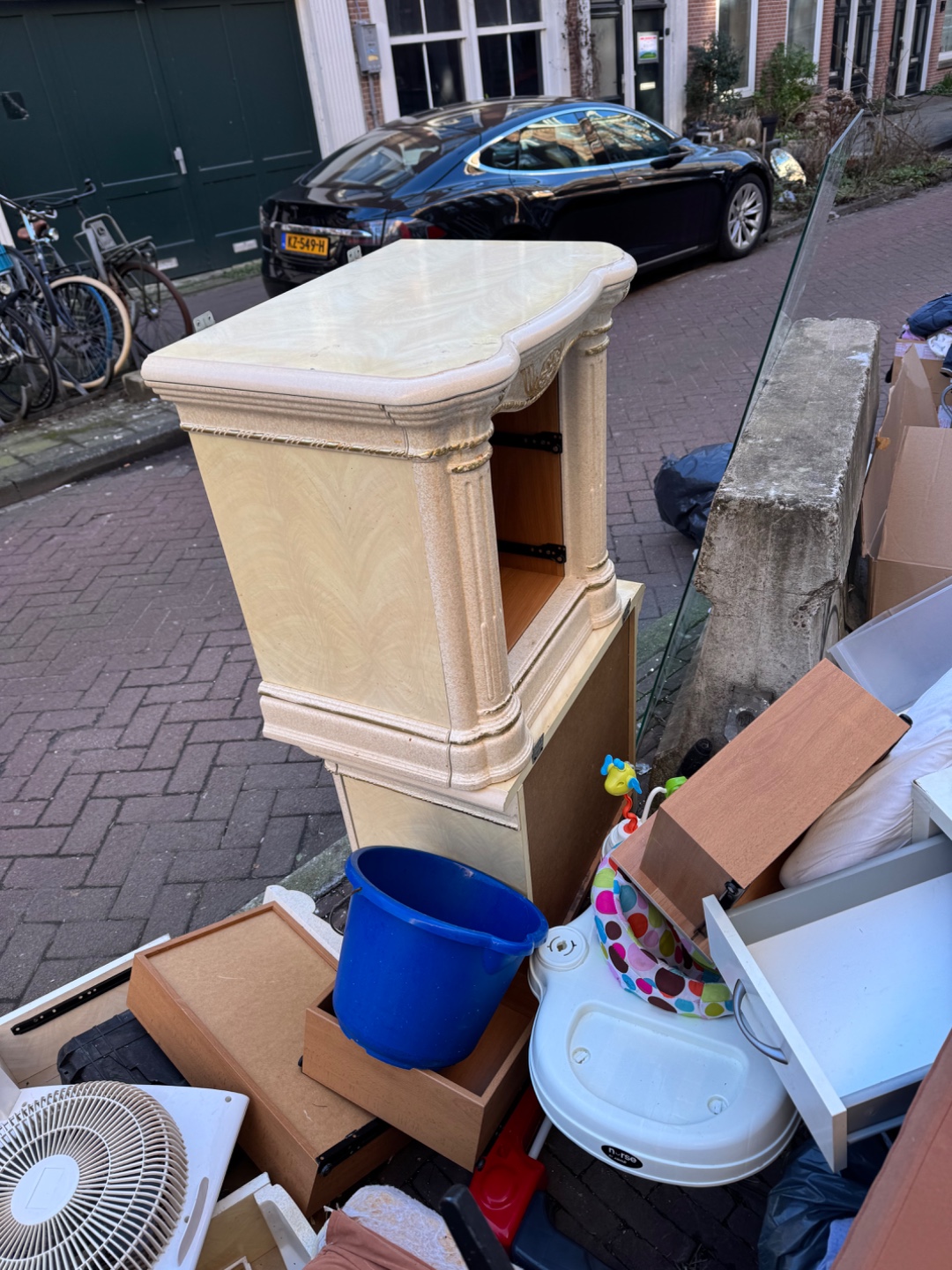 mirror and small bookshelf photo 2