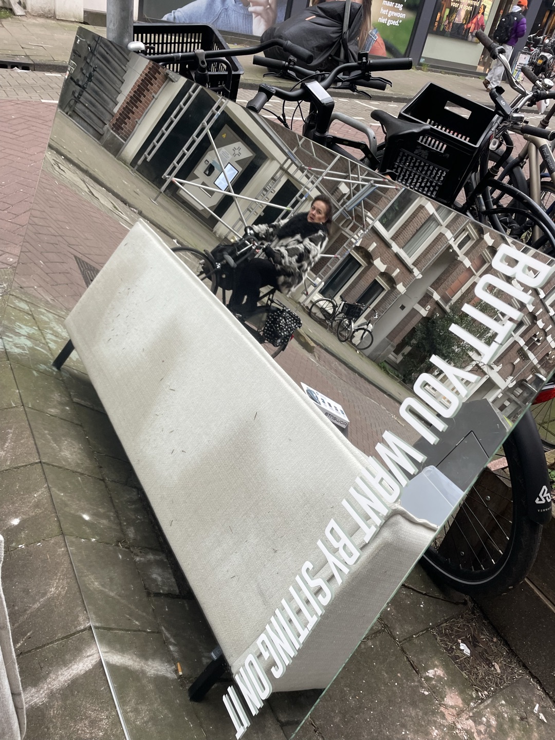 Big mirror with text, no damages photo 2