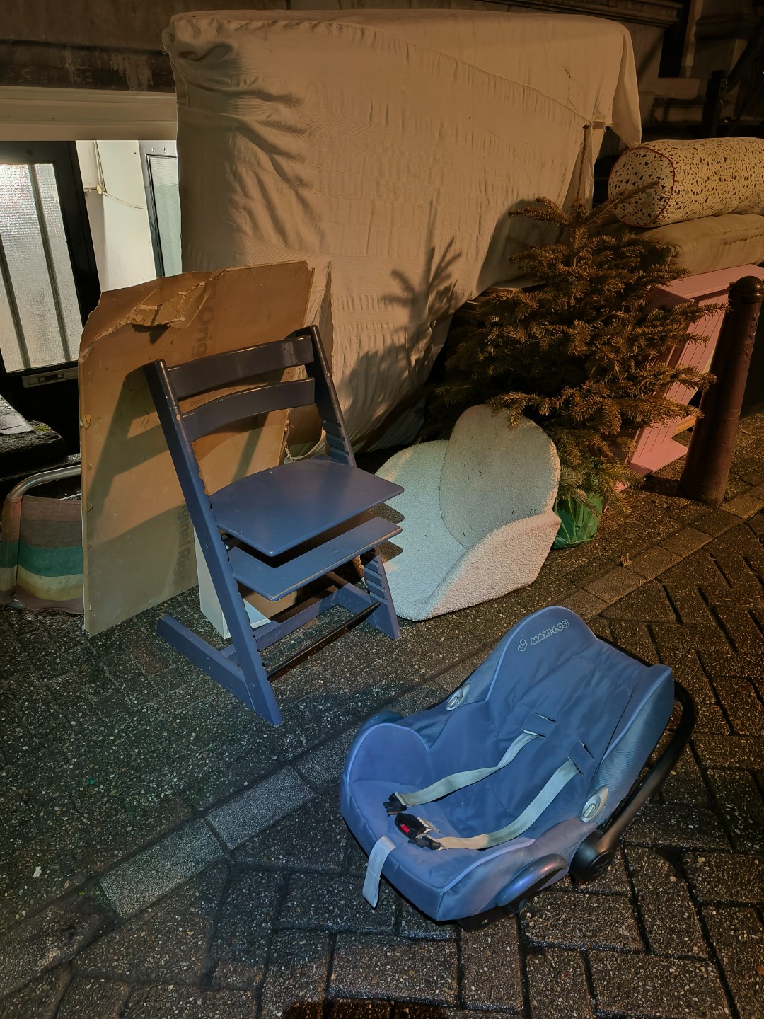 Baby stuff, mattress, futon chair, etc photo 1