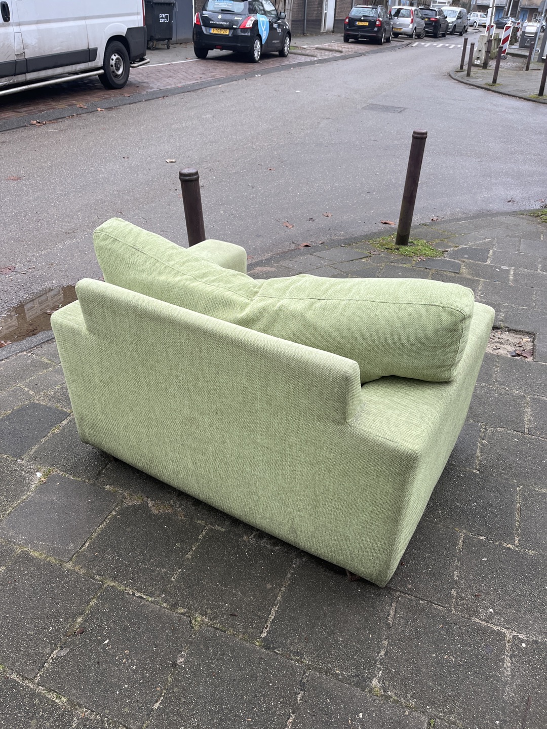 Loveseat. Some stains but structurally good