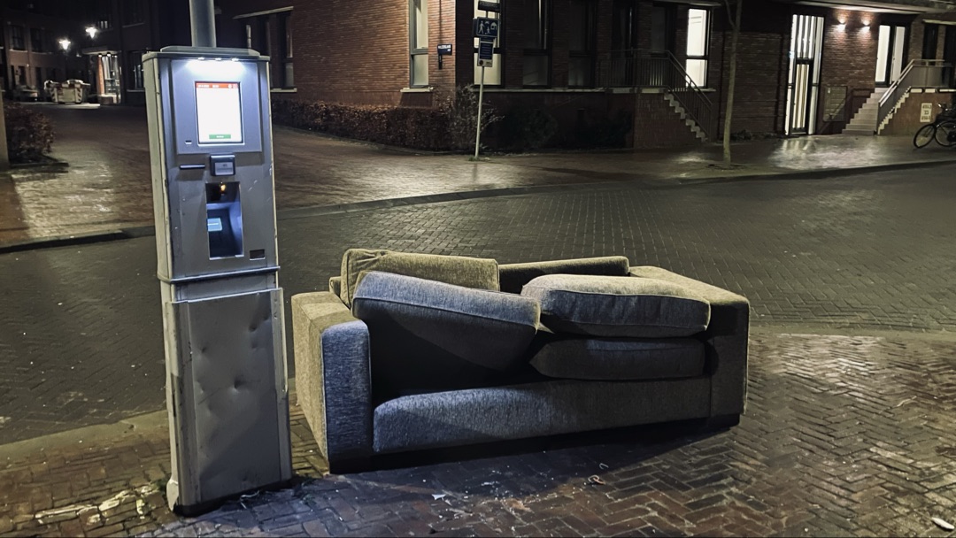 Solid sofa with beautiful upholstery