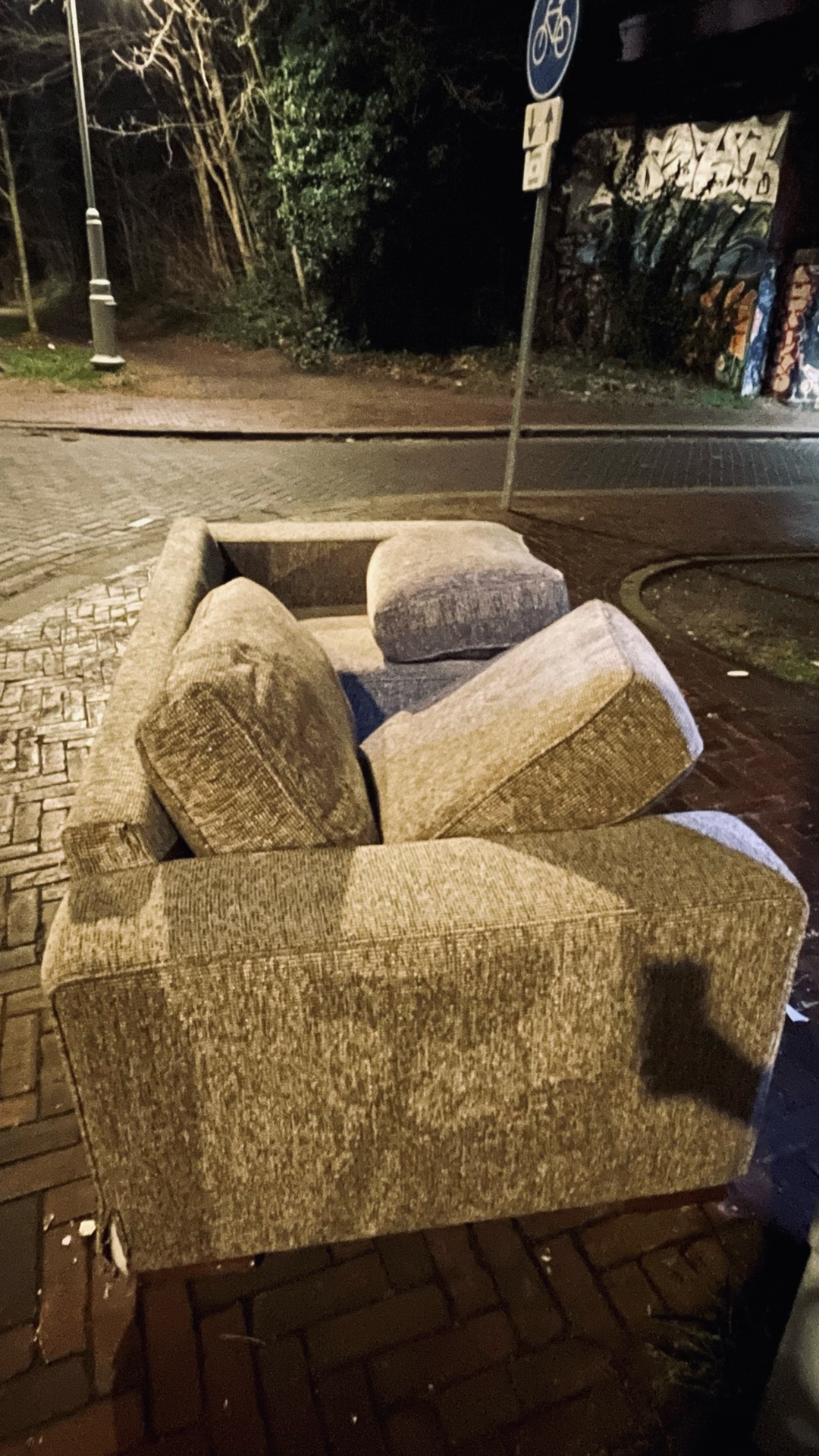 Solid sofa with beautiful upholstery