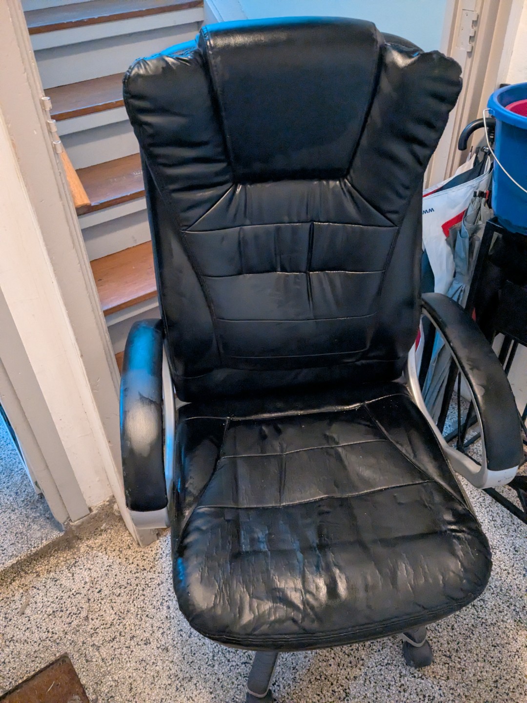 Big leather work chair. Very comfortable