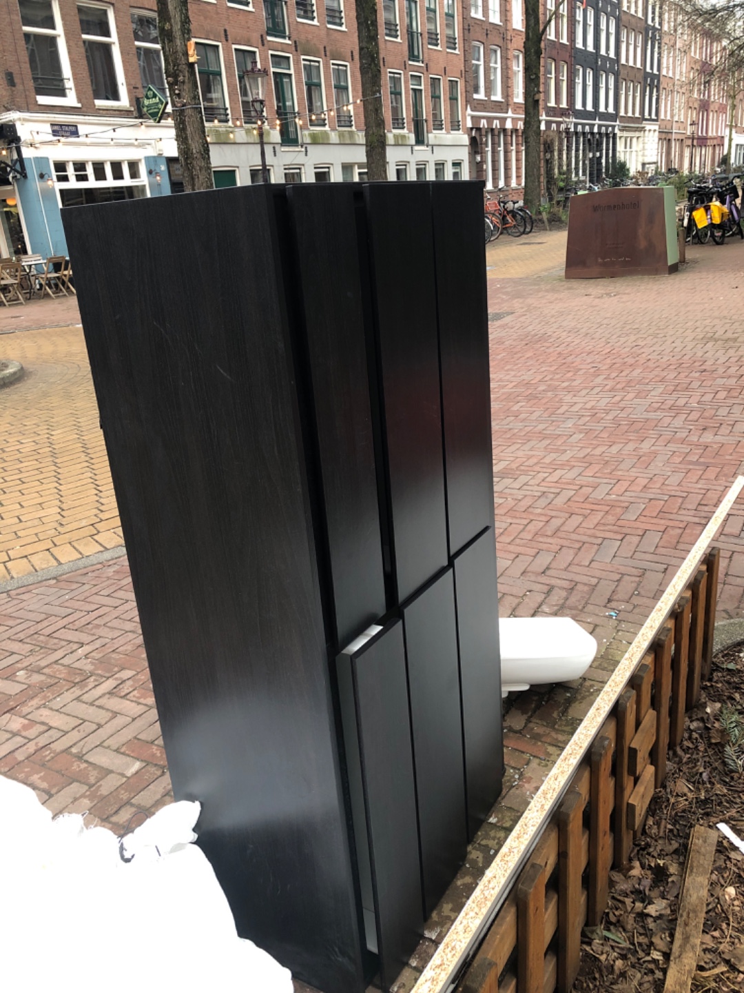 Two wash bassins and a chest of drawer on its side. photo 2