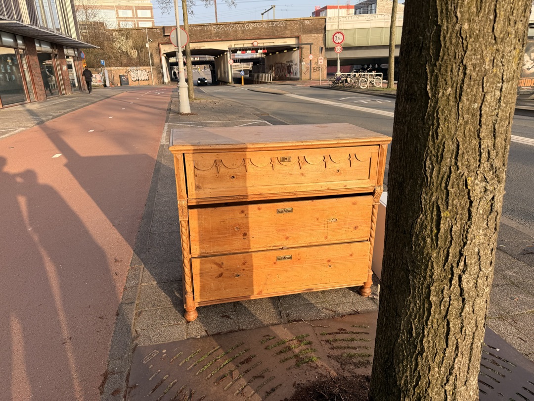 Big wooden vintage drawers