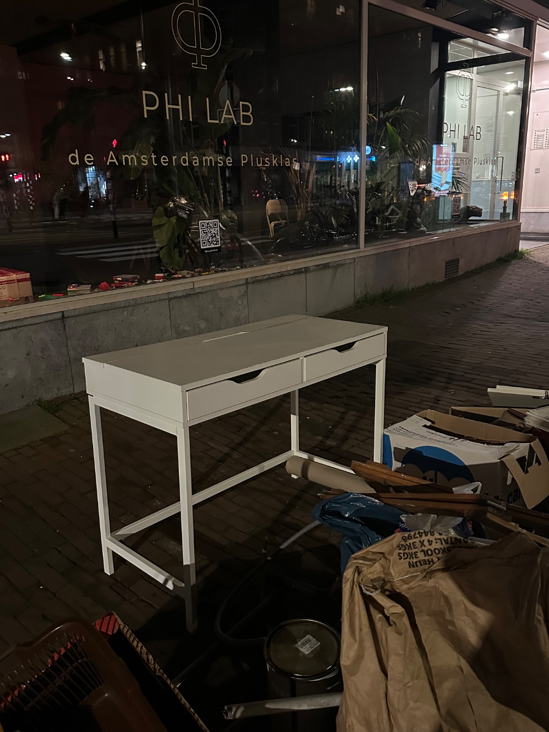 Ikea desk, a little moisture damaged but still works fine