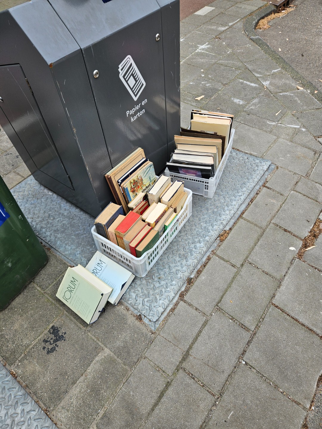 Boeken!! Veel duitse antieken zoals gedichten en koffietafelboeken. Gaat bijna regenen!