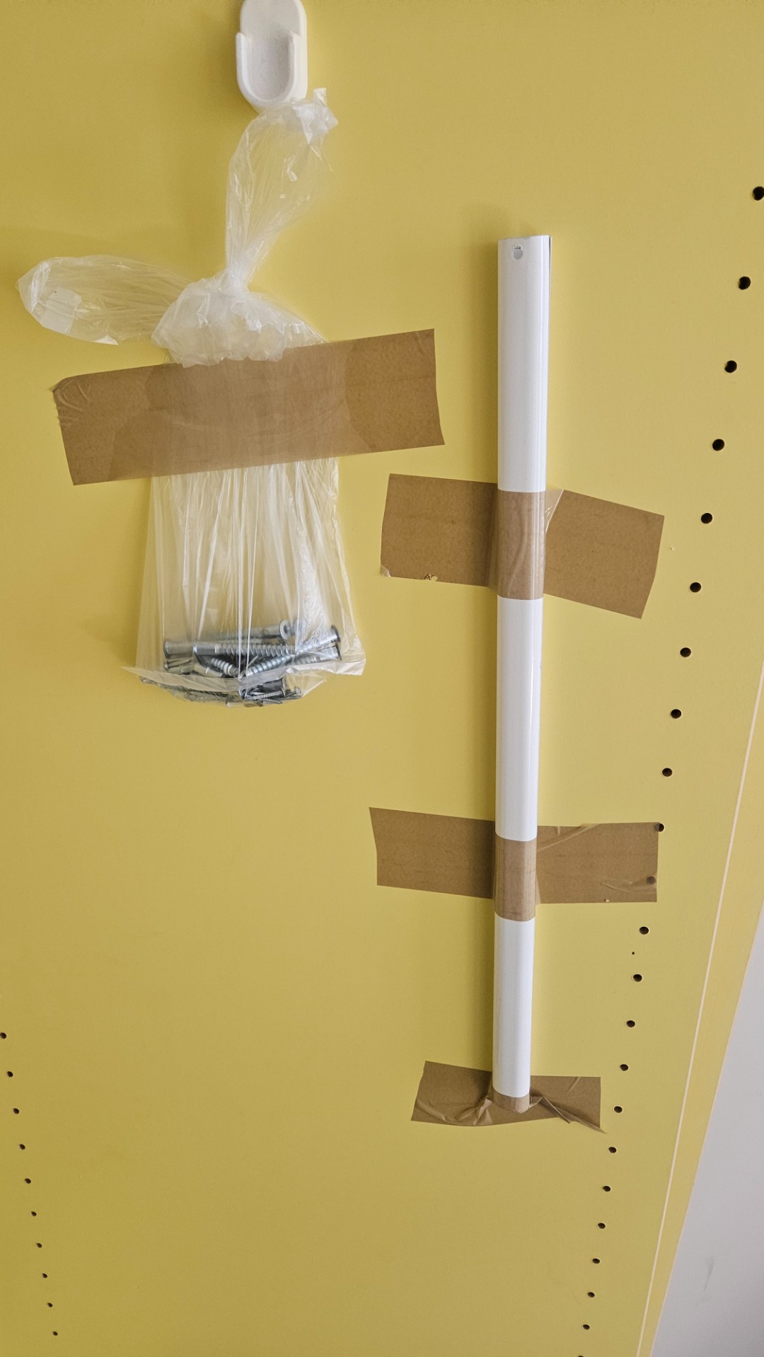 Baby yellow children's wardrobe (complete with screws and nails)