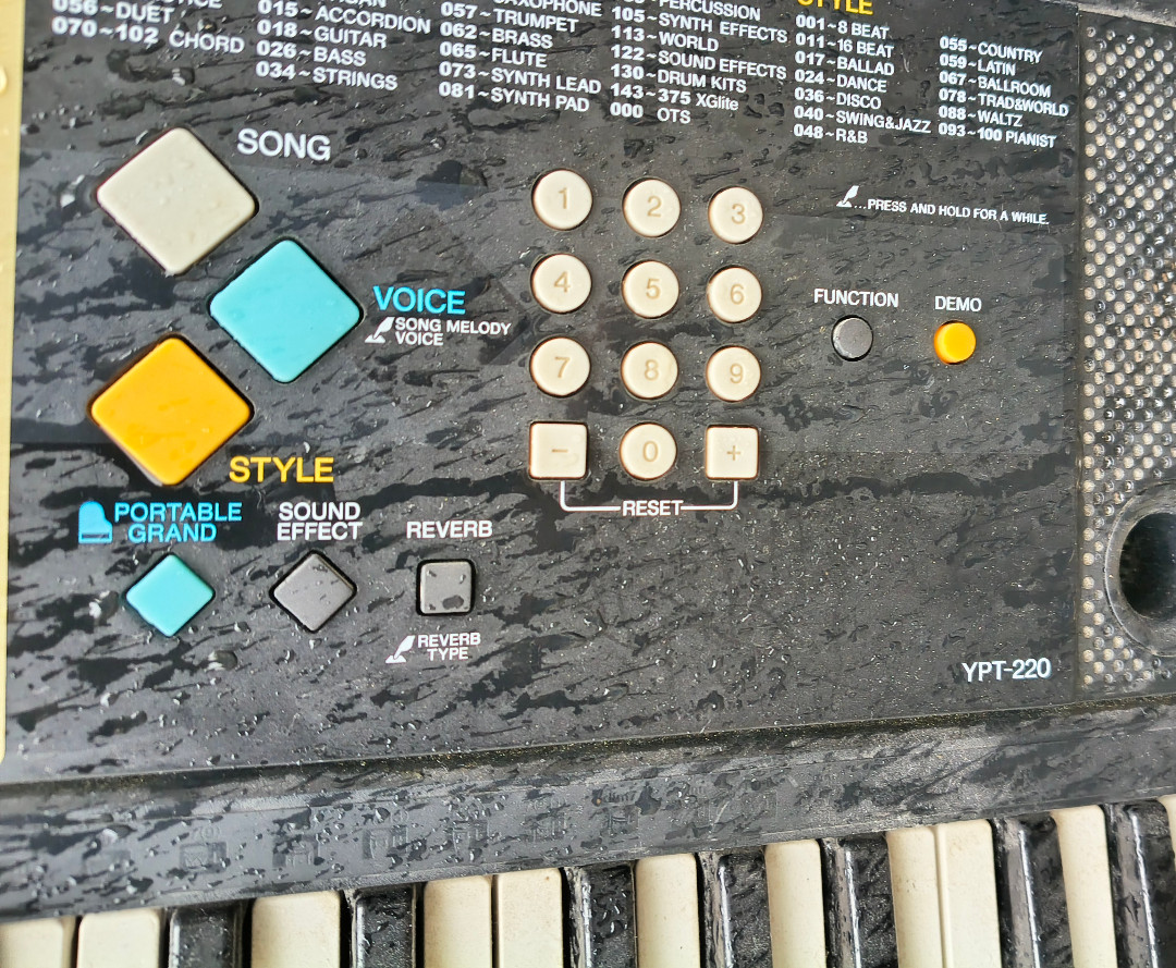 Yamaha keyboard, model YPT-220. 2