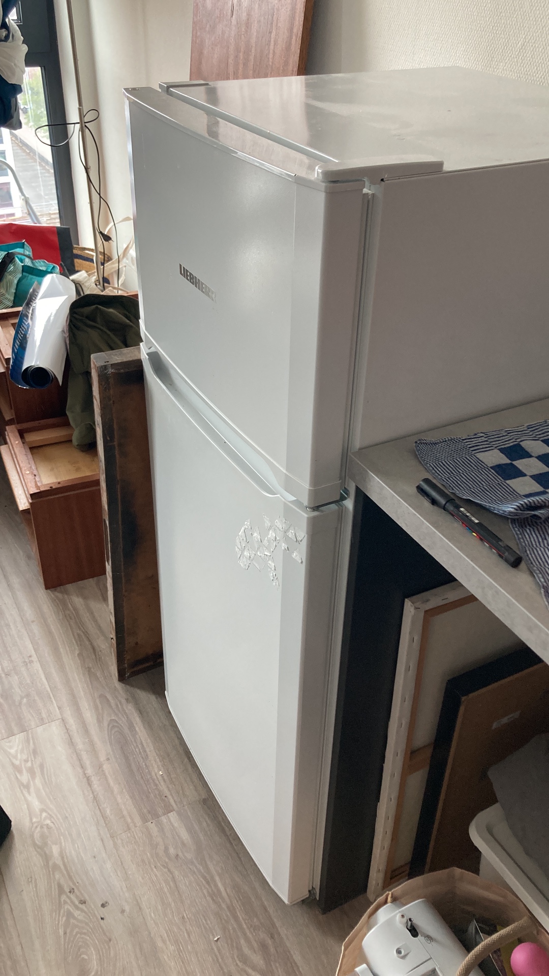 Bedsupport and fridge up for grabs! Needs to be picked up today. DM me on ig 2